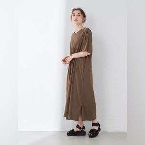 Editt by Yecca Vecca Dress Drawstring Waist Lagenlook Minimalist Free Size